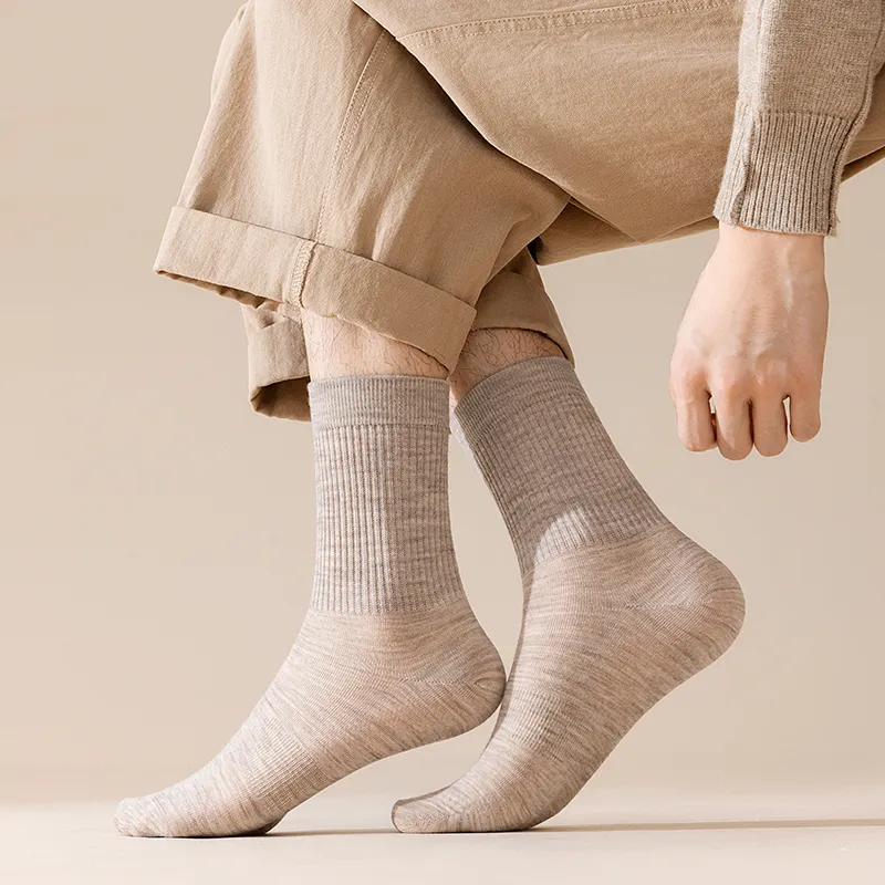 SHIWAJI Mid Calf Socks Men's 4 Pack-7