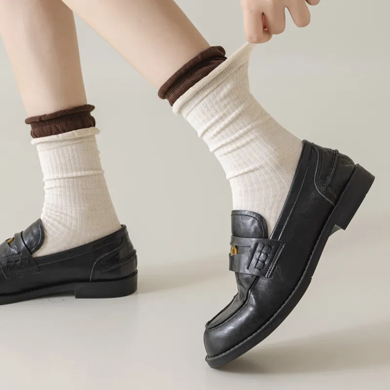 SHIWAJI Mid Calf Socks Women's 4 Pack-1