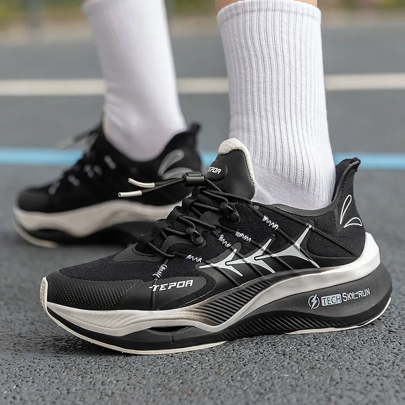 TEPOR Cushioned Slip Resistant Lightweight Low Top Casual Running Shoes Unisex-9