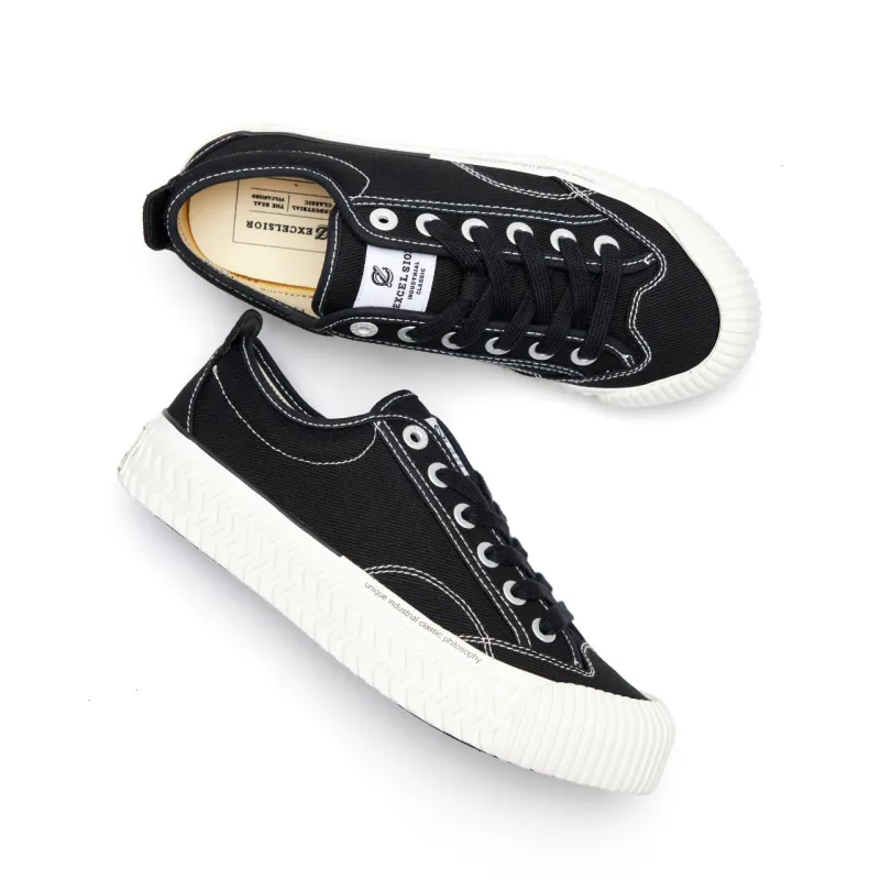 EXCELSIOR Brooke Collection Slip Resistant Breathable Lightweight Height Increasing Low Top Casual Shoes Unisex Black-3