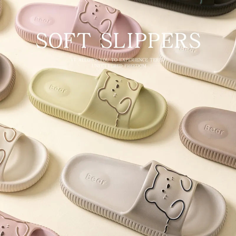 LUNNIFEIYA Cute Bear Slippers Summer Outerwear Platform Squashy And Bouncy Feeling EVA Slip Resistant Seaside Sandals-7