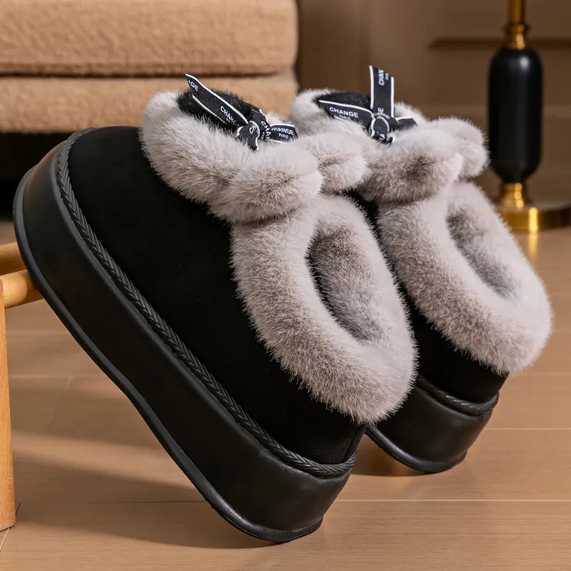 LUNNIFEIYA Home Slippers Black/Coffee/Khaki-3