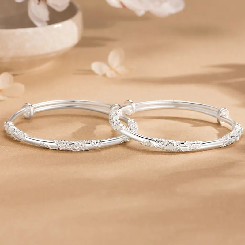 Phoenix Temple Jewelry 999 Fine Silver Sterling Silver Bracelets Women's-18