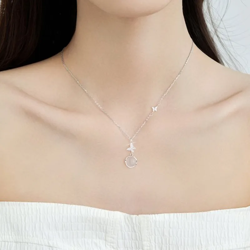 Phoenix Temple Jewelry Chalcedony Jade Necklaces Women's-5