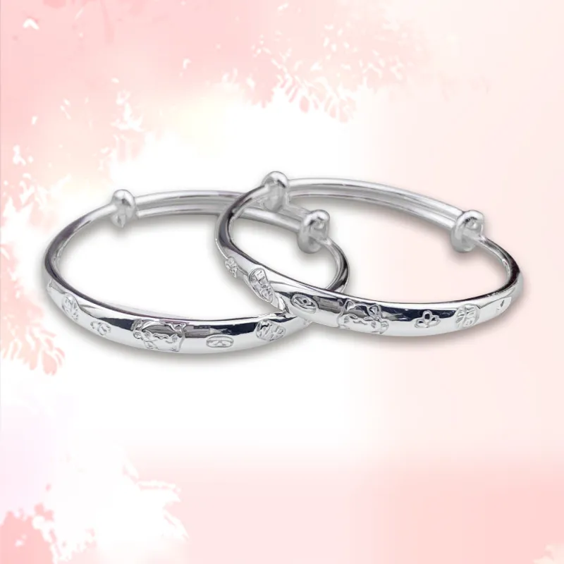 Phoenix Temple Jewelry 999 Fine Silver Sterling Silver Bracelets Kids'-5