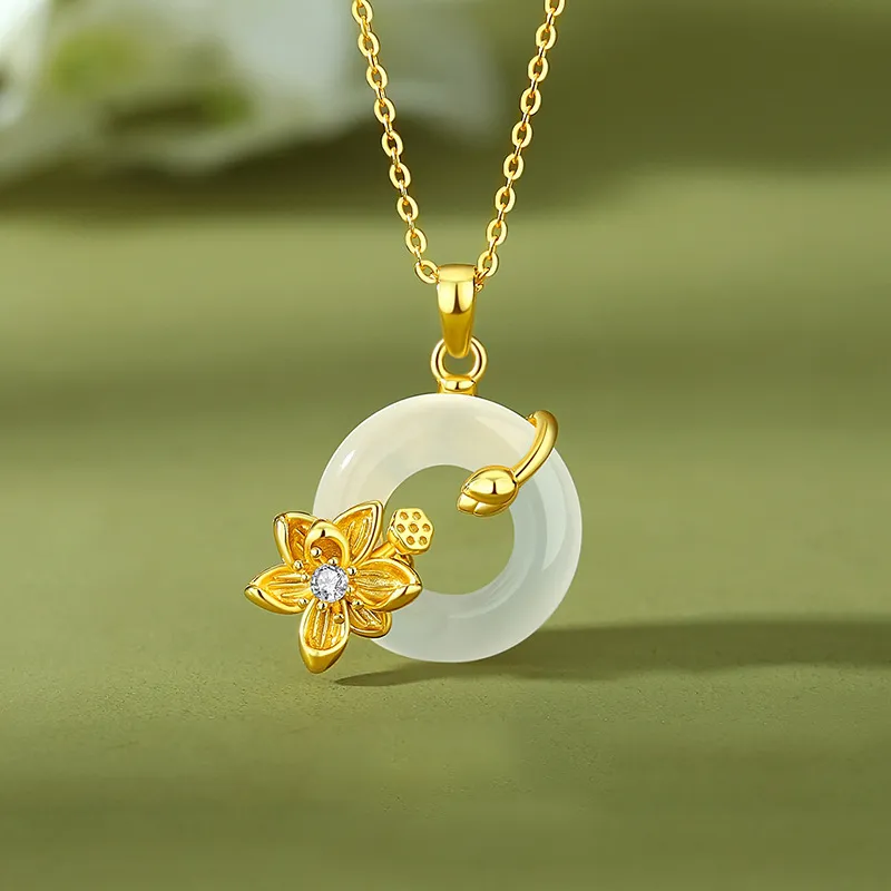 Phoenix Temple Jewelry Chalcedony Jade Necklaces Women's-1
