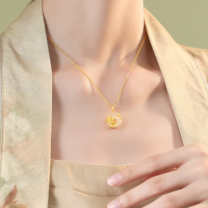 Phoenix Temple Jewelry Chalcedony Necklaces Women's-2