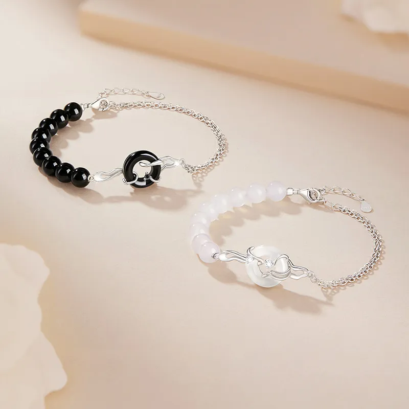 Phoenix Temple Jewelry Obsidian Bracelets Unisex-1