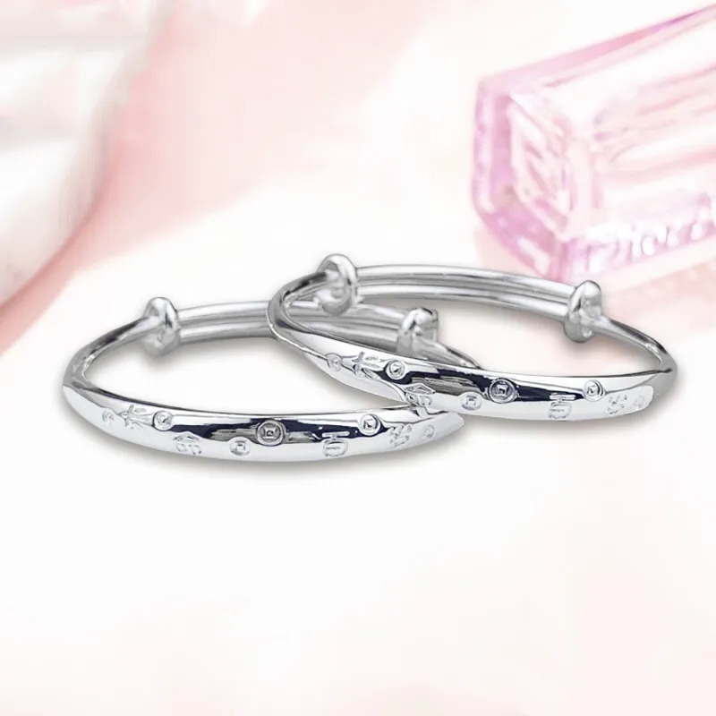 Phoenix Temple Jewelry S999 Fine Silver Sterling Silver Bracelets Kids'-5