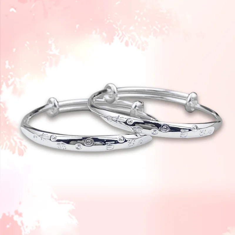 Phoenix Temple Jewelry S999 Fine Silver Sterling Silver Bracelets Kids'-3