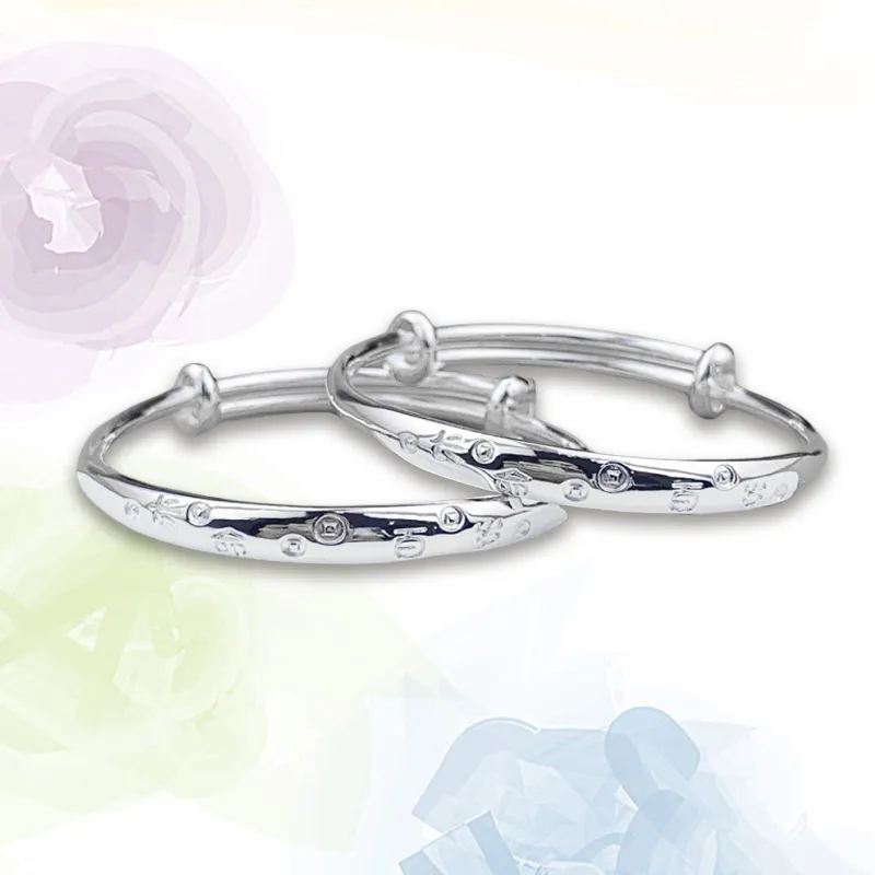 Phoenix Temple Jewelry S999 Fine Silver Sterling Silver Bracelets Kids'-4