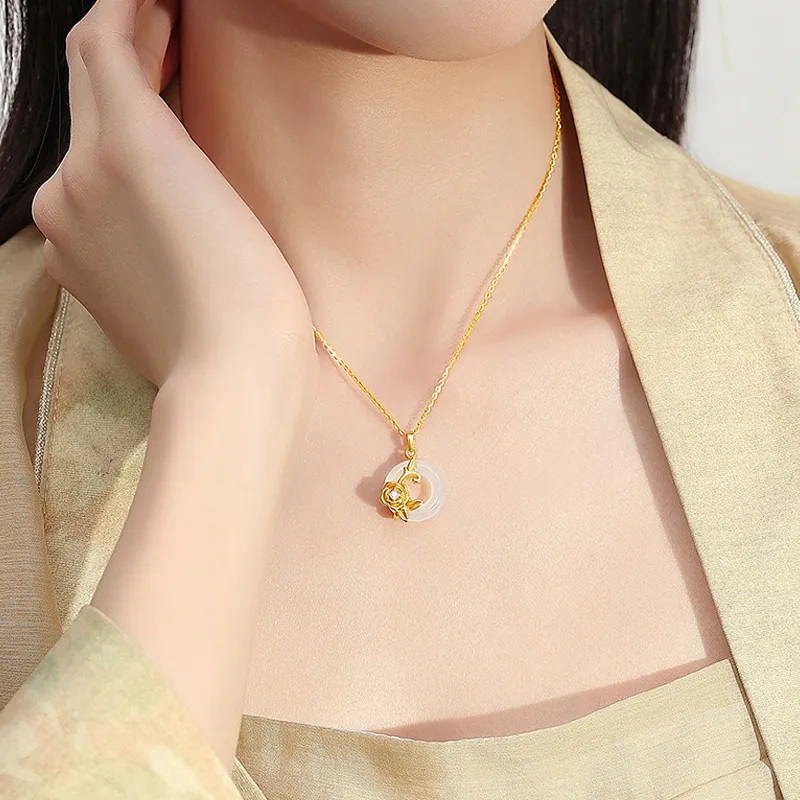 Phoenix Temple Jewelry Chalcedony Necklaces Women's-2
