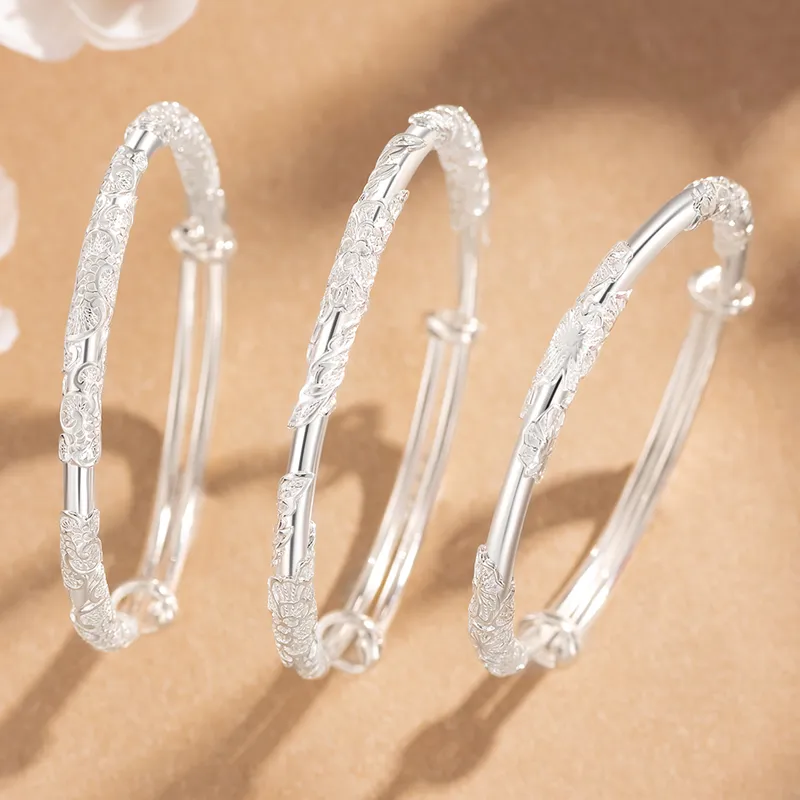 Phoenix Temple Jewelry 999 Fine Silver Sterling Silver Bracelets Women's-26
