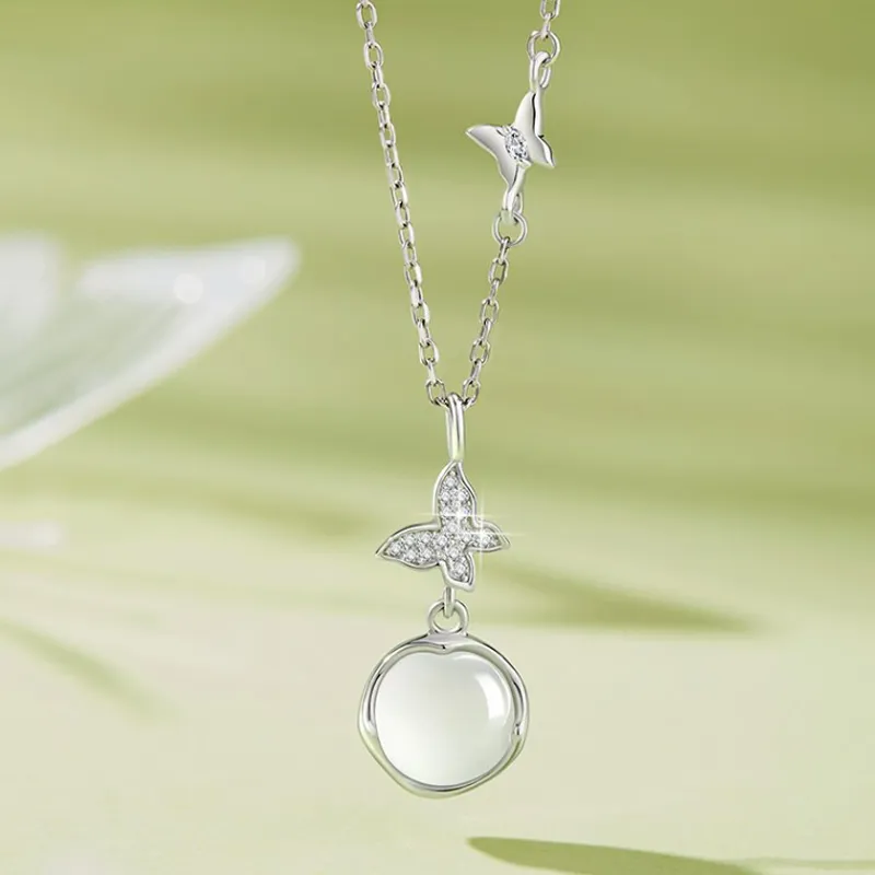 Phoenix Temple Jewelry Chalcedony Jade Necklaces Women's-3