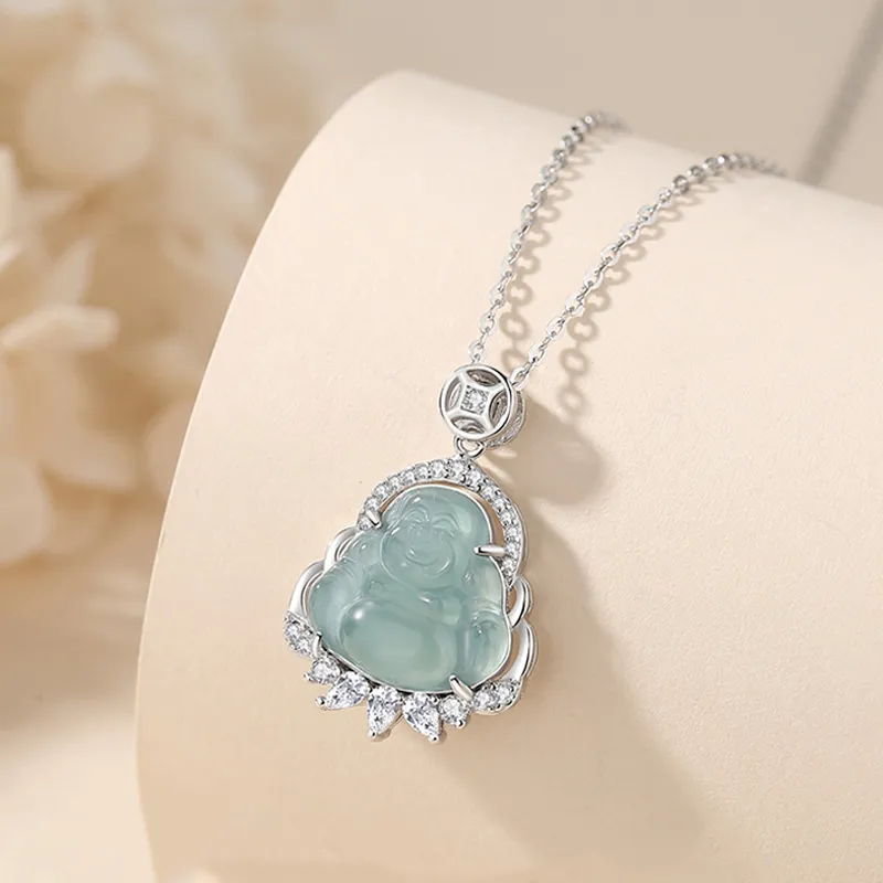 Phoenix Temple Jewelry Ice Glutinous Jadeite Necklaces Women's-1
