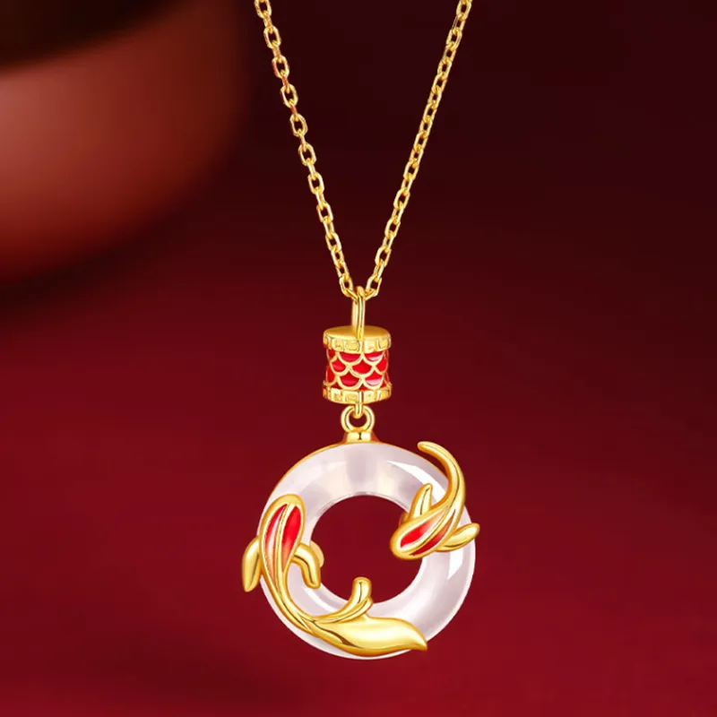 Phoenix Temple Jewelry Chalcedony Jade Necklaces Women's-1