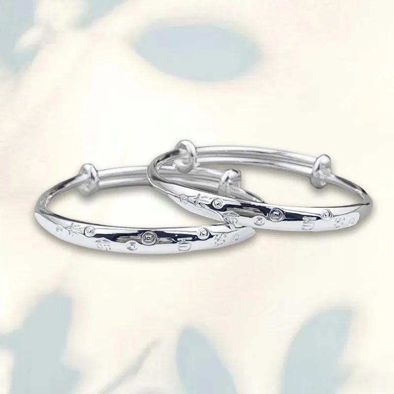 Phoenix Temple Jewelry S999 Fine Silver Sterling Silver Bracelets Kids'-2