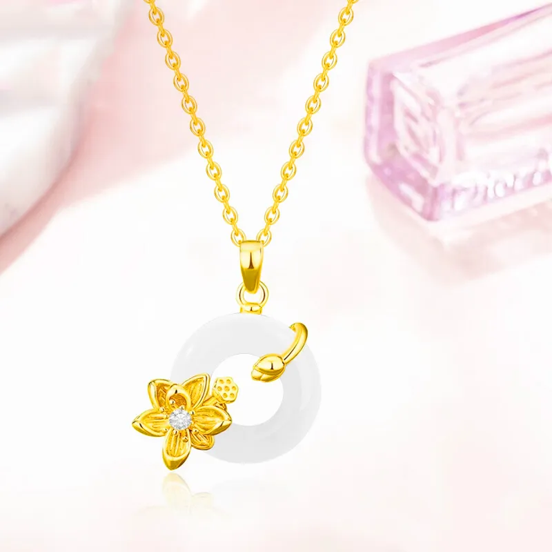 Phoenix Temple Jewelry Chalcedony Jade Necklaces Women's-5