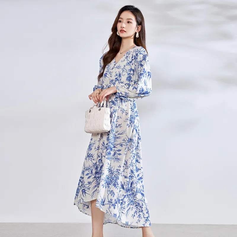 Love Elaine Long Sleeved Dress Women's Blue-5