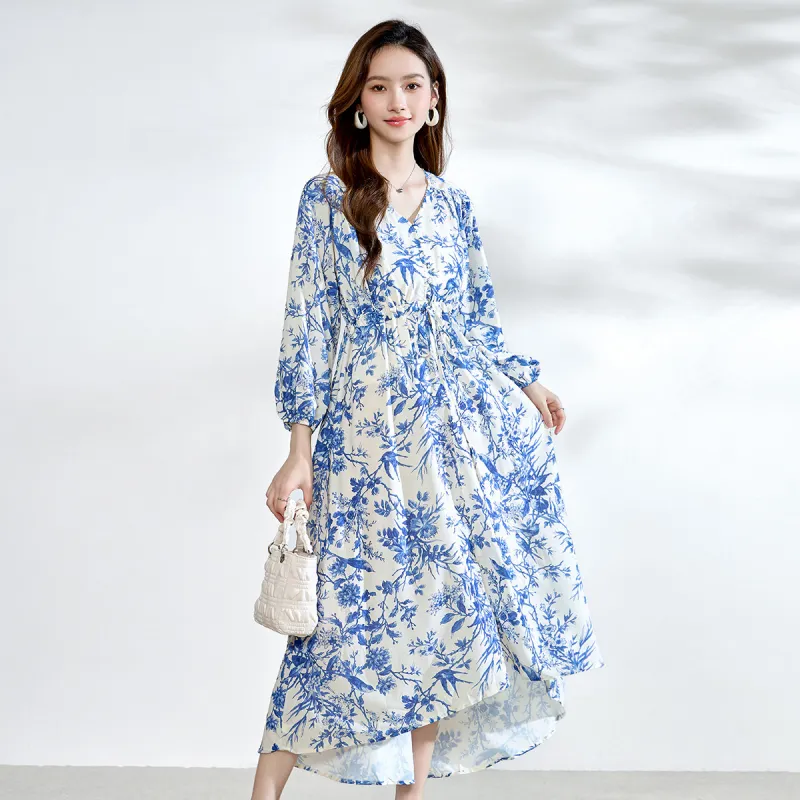 Love Elaine Long Sleeved Dress Women's Blue-4