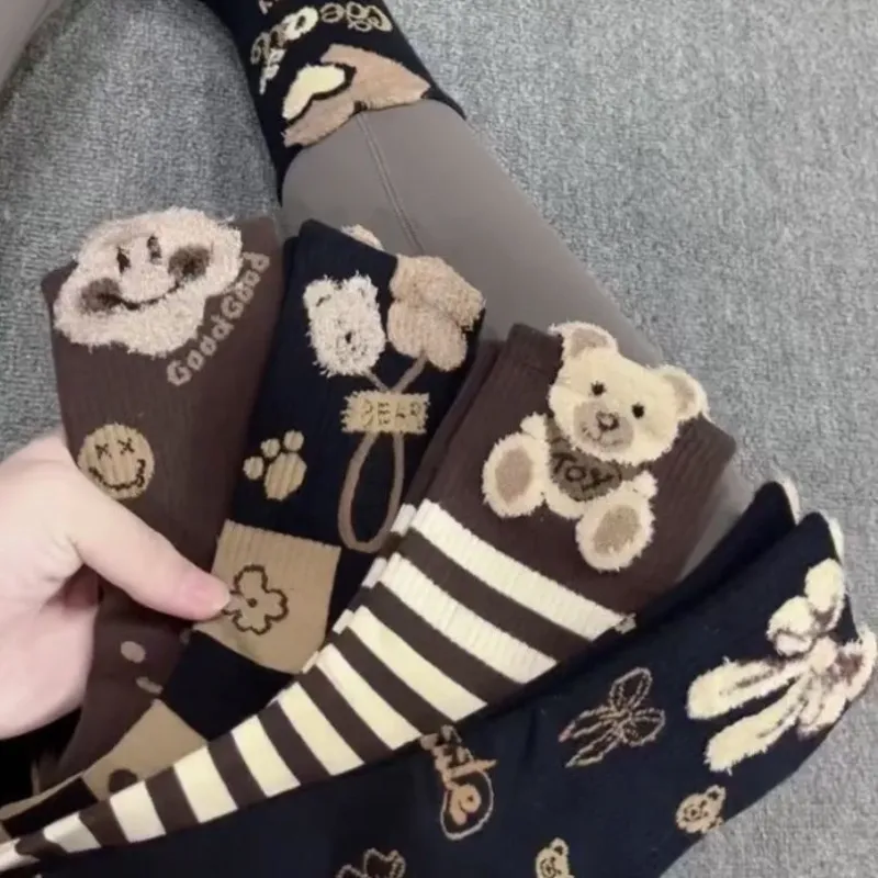 BEAR UNION Mid Calf Socks Women's 3 Pack-14