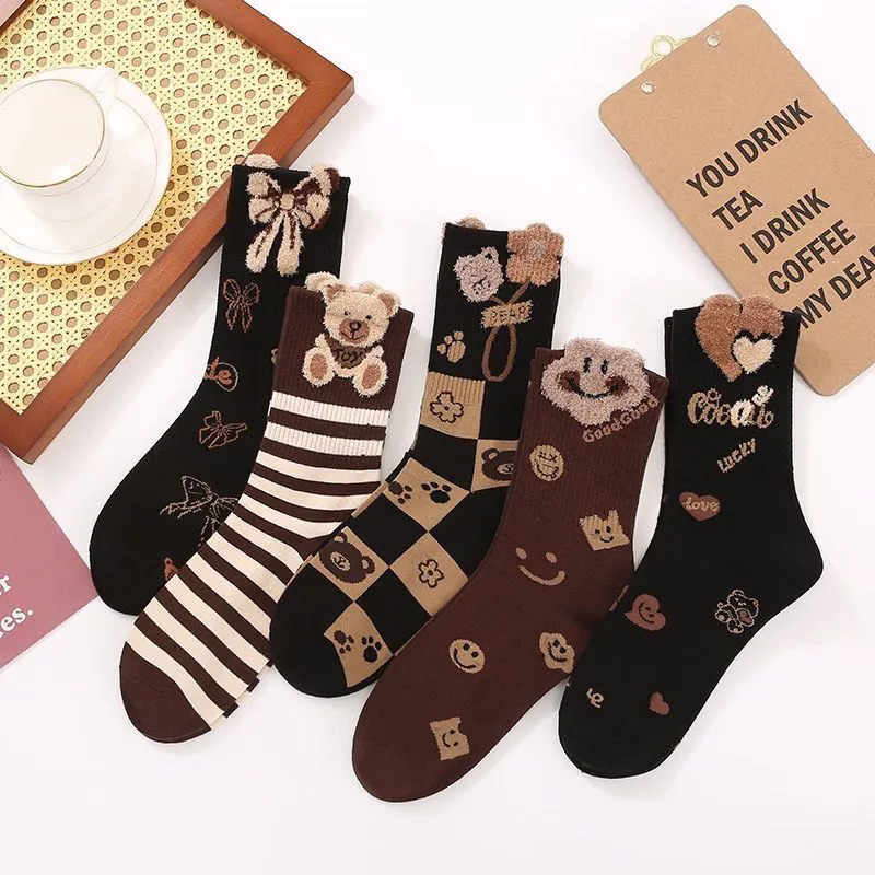BEAR UNION Mid Calf Socks Women's 3 Pack-2