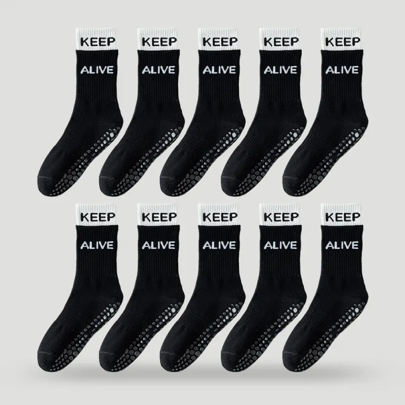 BEAR UNION Yoga Sprot Mid-Calf Socks Women's Combo Set-1