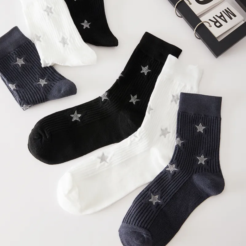 BEAR UNION Mid Calf Socks Women's 3 Pack-2