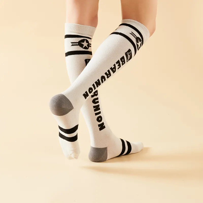 BEAR UNION Knee High Socks Unisex Combo Set-125