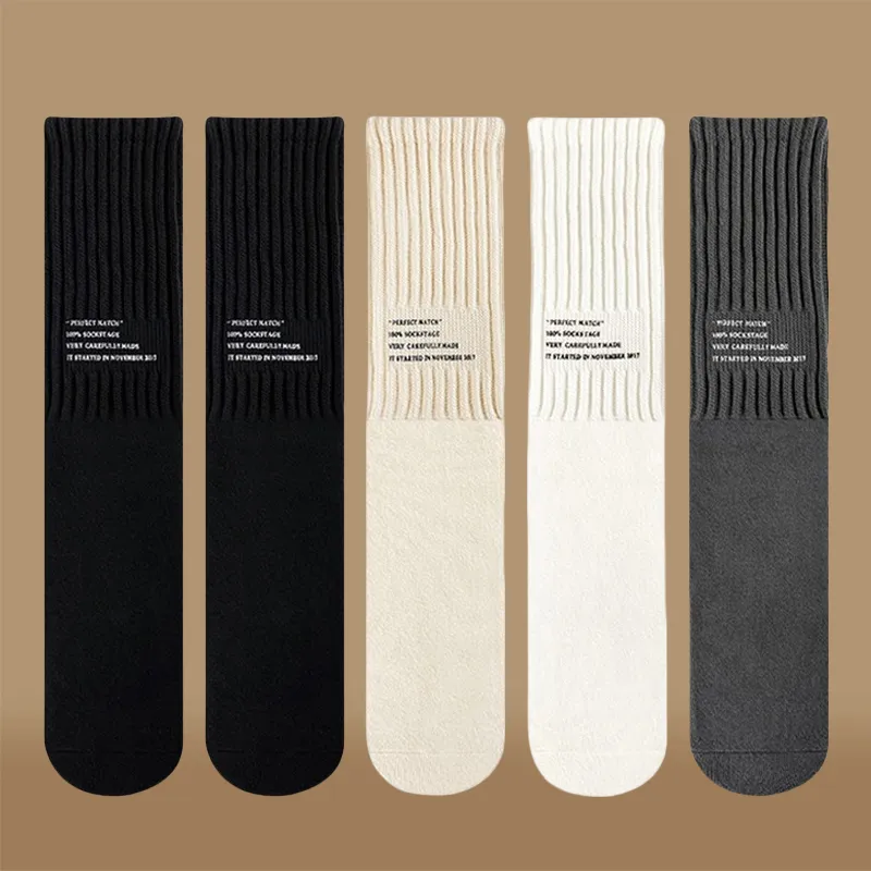 BEAR UNION Knee High Socks Unisex 5 Pack-15