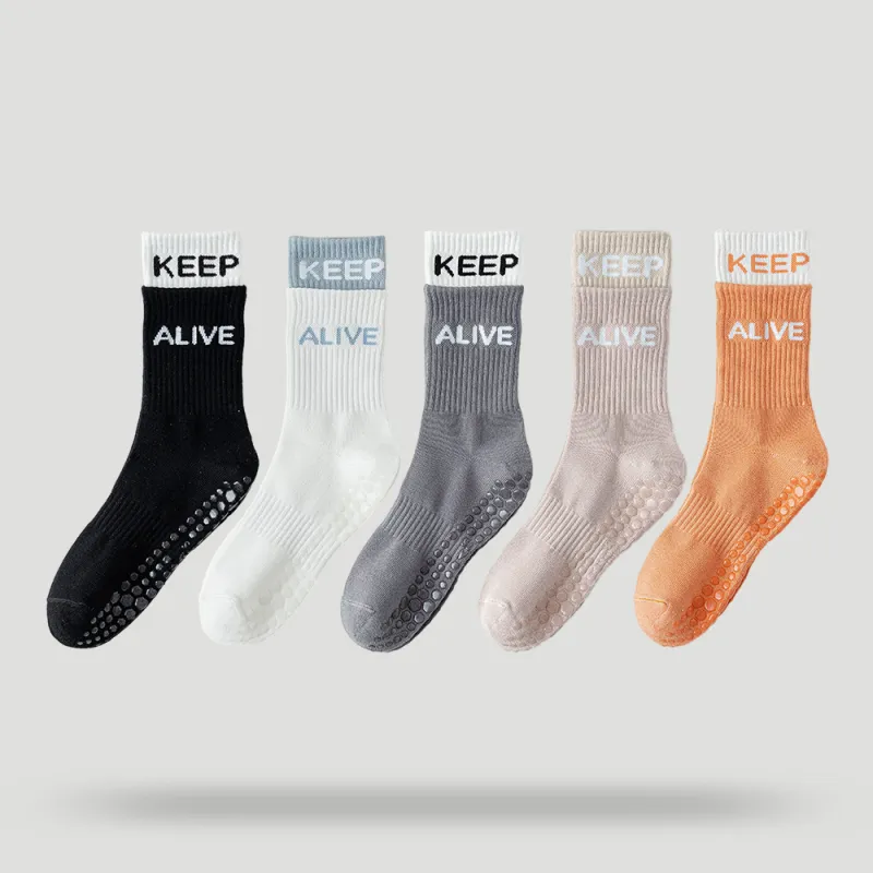 BEAR UNION Yoga Sprot Mid-Calf Socks Women's Combo Set-35