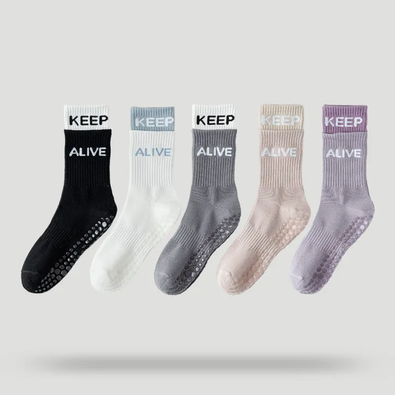BEAR UNION Yoga Sprot Mid-Calf Socks Women's Combo Set-33