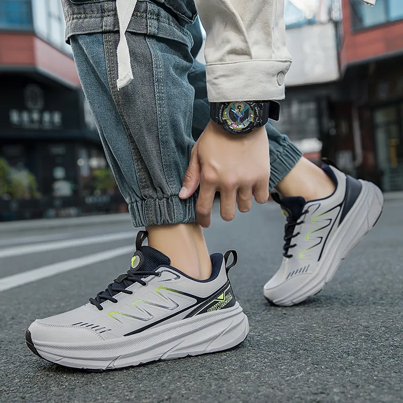 OUWENHEIMANBA Running Shoes Unisex Low Top Black/Neon Orange/White/Gray/Green/Gold-33