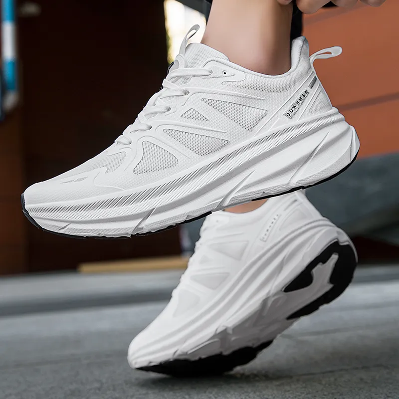 OUWENHEIMANBA Running Shoes Unisex Low Top Black/Neon Orange/White/Gray/Green/Gold-20