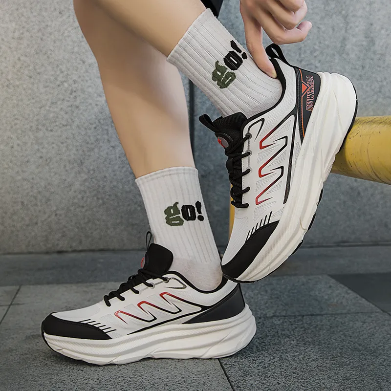 OUWENHEIMANBA Running Shoes Unisex Low Top Black/Neon Orange/White/Gray/Green/Gold-48