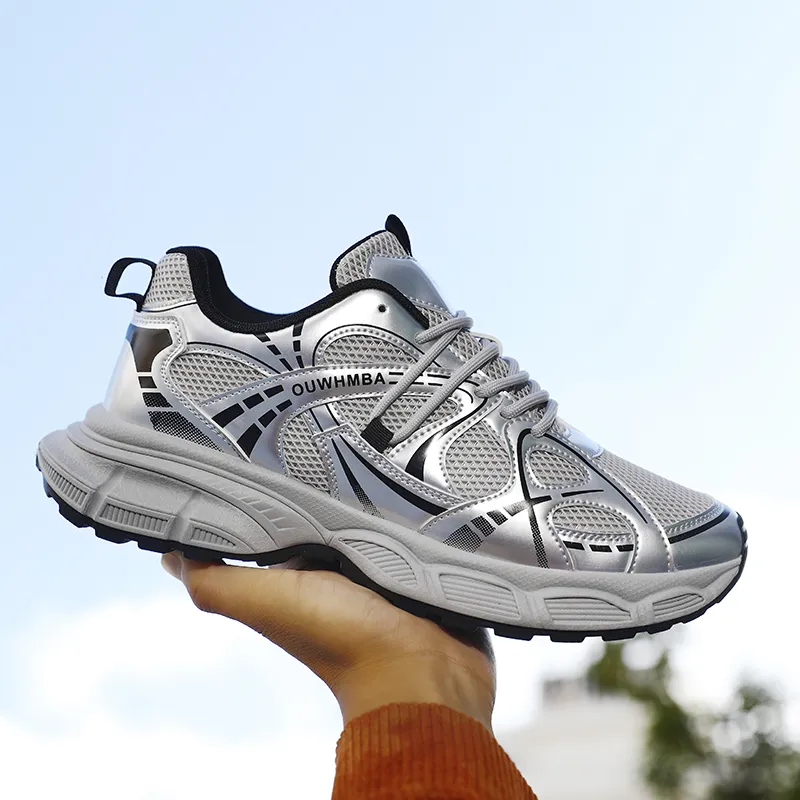 OUWENHEIMANBA Height Increasing Wear-Resistant Breathable Low-Top Chunky Sneakers Men's-11