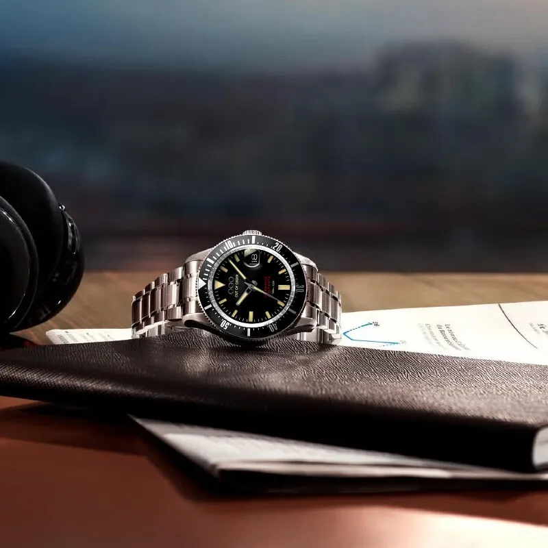 OUT OF ORDER Wrist Watch Automatic Mechanical Movement Black Dial Men's Watches-4