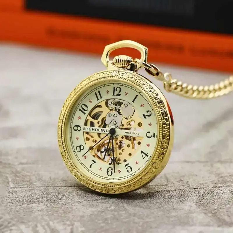 STUHRLING STUHRLING Mechanical Movement Manual Mechanical Movement Pocket Watches 48mm Unisex Gold Gold979.03-2