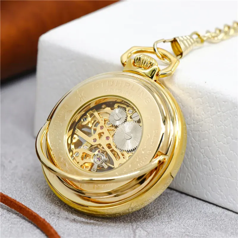 STUHRLING STUHRLING Mechanical Movement Manual Mechanical Movement Pocket Watches 48mm Unisex Gold Gold979.03-3