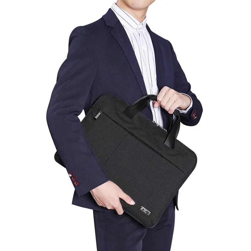 SEPTWOLVES Oxford Briefcase Men's Gray/Black-2