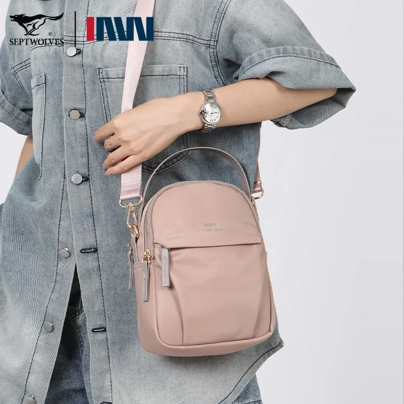 SEPTWOLVES Fabric Shoulder Bag, Crossbody Bag, Handbag Trumpets Women's Pink-2