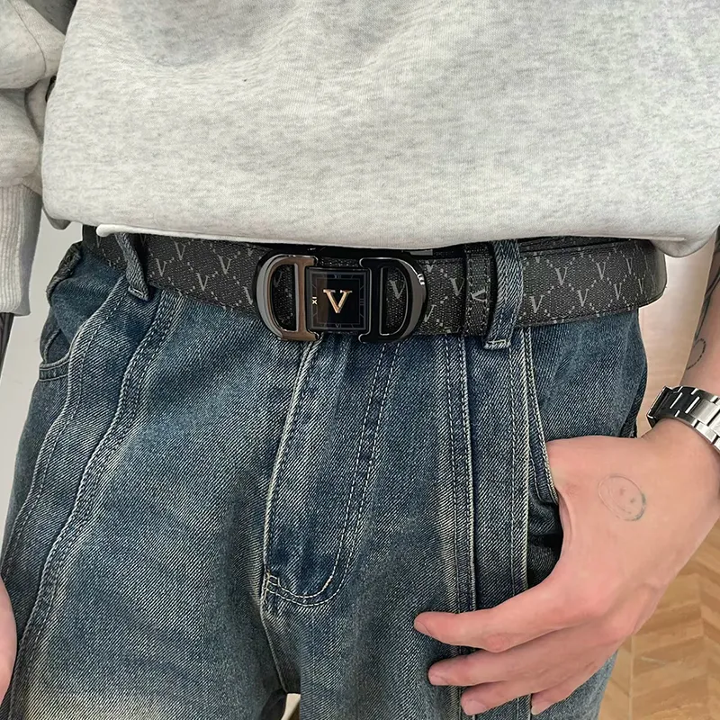 NINE NAIL Leather Belts Men-8