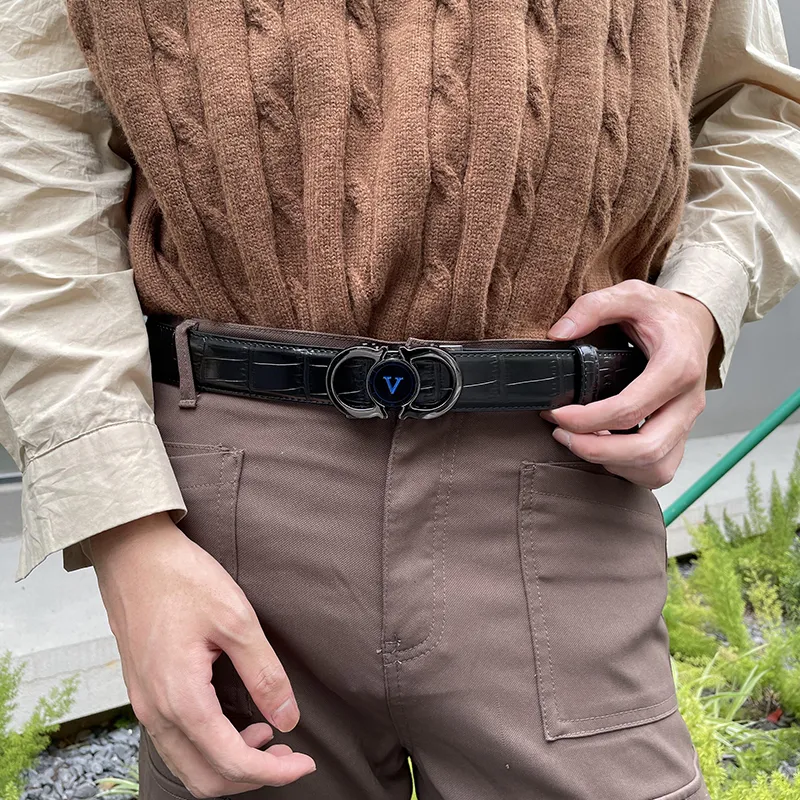 NINE NAIL Leather Belts Men-8