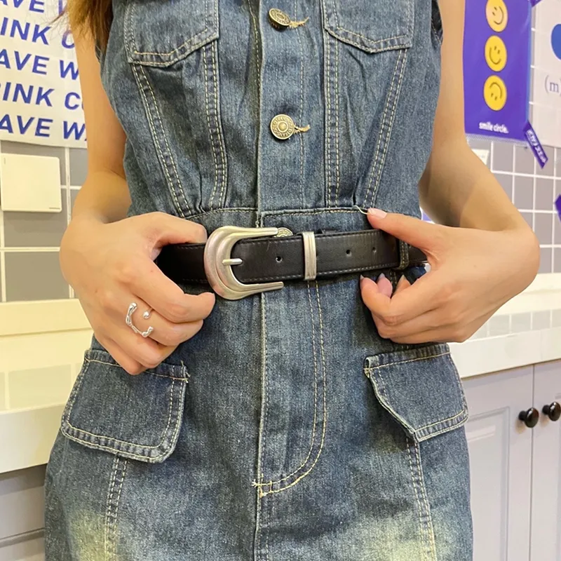 NINE NAIL Leather Belts Women's-5