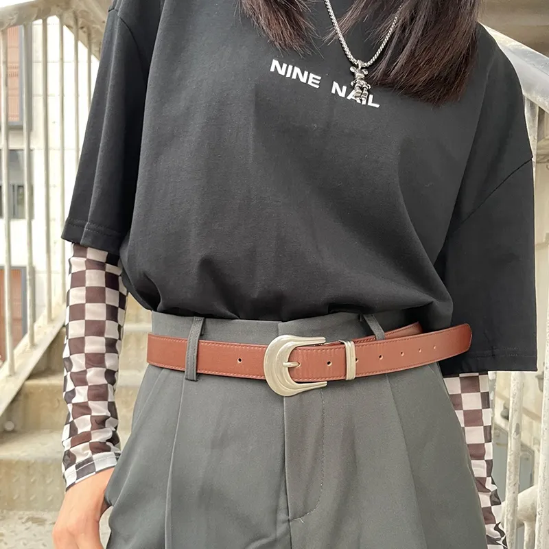 NINE NAIL Leather Belts Women's-11