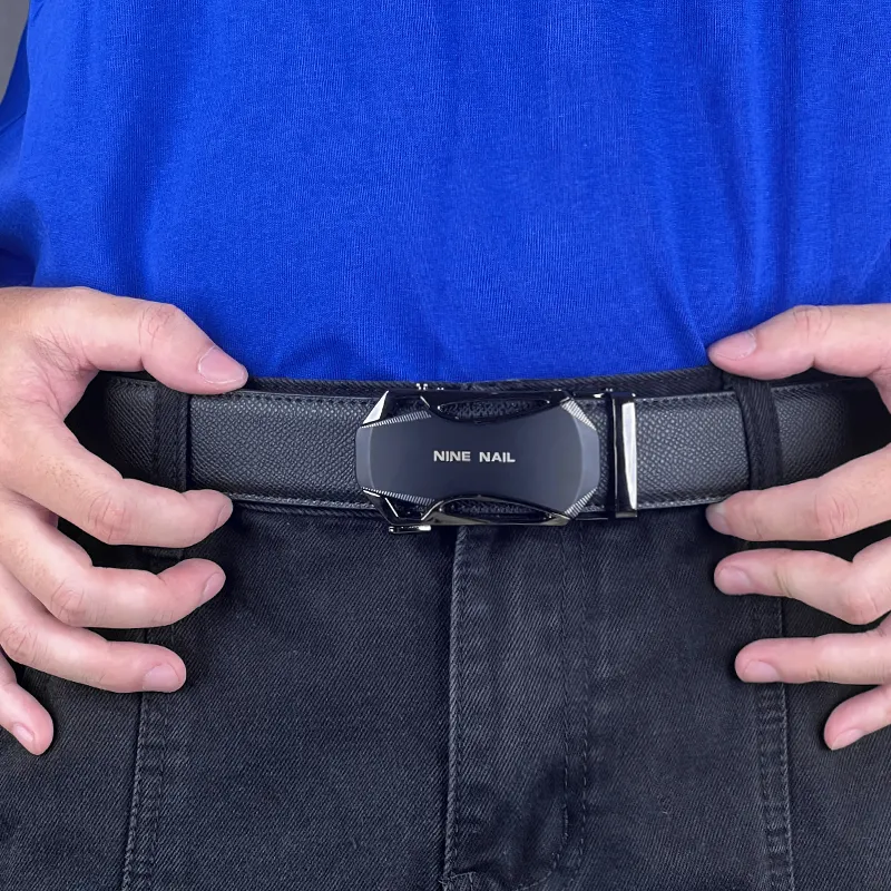 NINE NAIL Cow Leather Leather Belts Men's Width  3.5cm-6