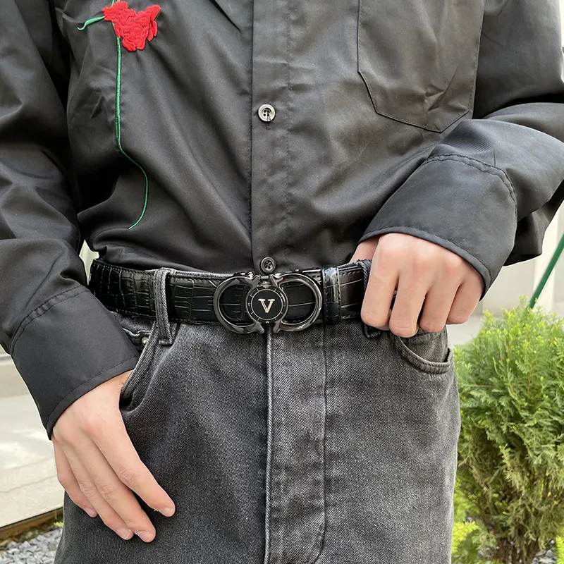 NINE NAIL Leather Belts Men-4