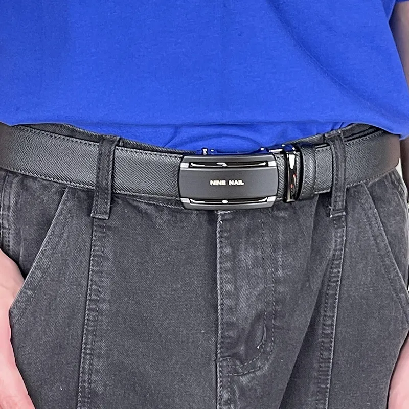 NINE NAIL Nine Section Stud Classic Cow Leather Leather Belts Men's Width  3.5cm-5