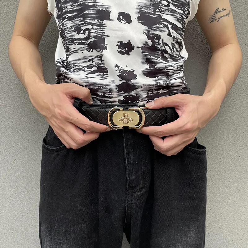 NINE NAIL Leather Belts Men-16