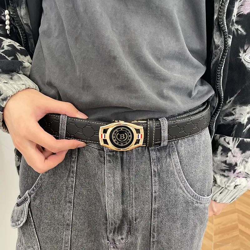 NINE NAIL Leather Belts Men-11